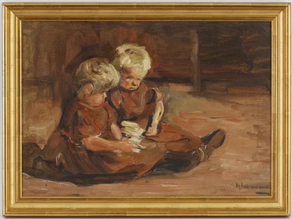 Max Liebermann — Spielende Kinder in einer Scheune