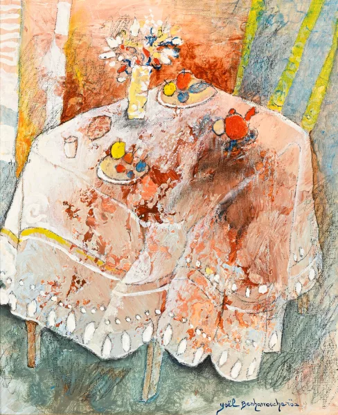 Yoël Benharrouche — Table au bouquet et aux fruits