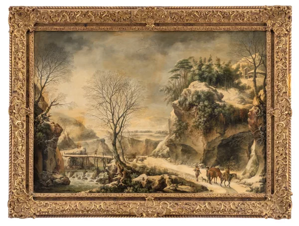 Francesco Foschi — Paysage animé sous la neige