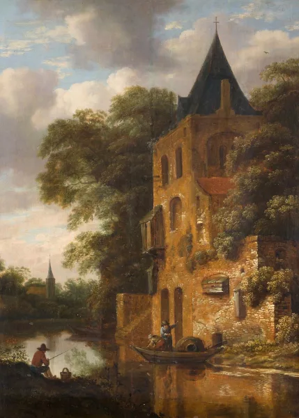 Roelof van Vries — Kirche an einem Kanal