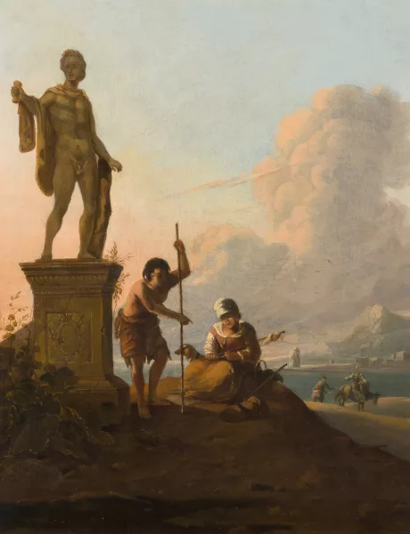 Wigerus Vitringa — Hirtenpaar neben dem Apollo von Belvedere