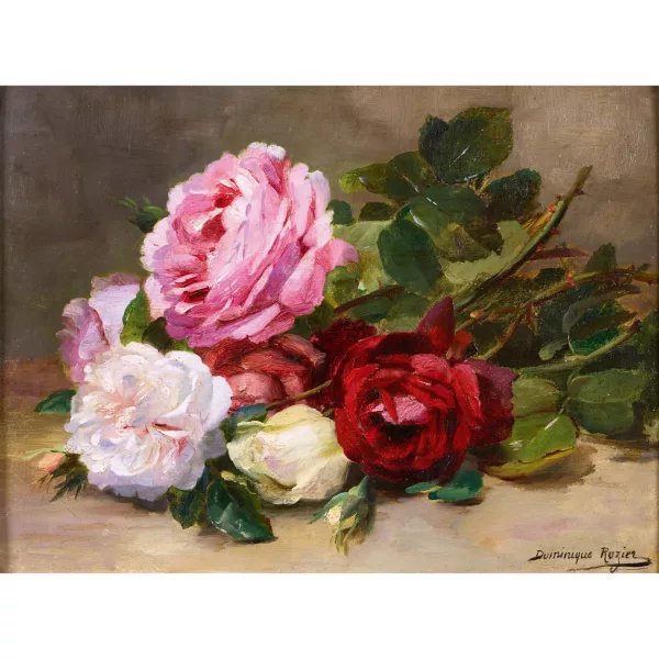 Dominique Rozier — Nature morte aux roses.