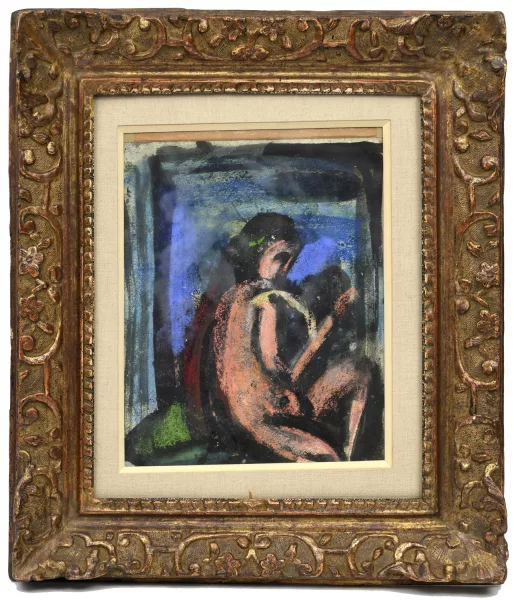 Georges Rouault — Nu à la draperie rouge,