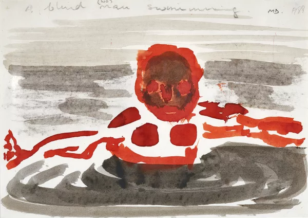 Marlene Dumas — A Blind Man Swimming, 1988