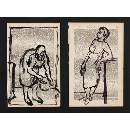 A. R. Penck — Femmes aux travaux domestiques