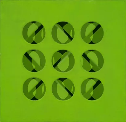 Paolo Scheggi — Intersuperficie curva - dal verde, 1967