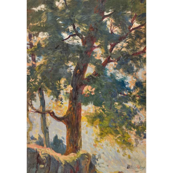 Paul Madeline — Felsige Landschaft mit Baum.