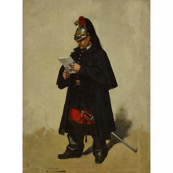Jules Monge — Französischer Dragoner beim Lesen einer Depesche.