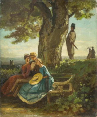 Carl Spitzweg — Study for “The confirmed bachelor”