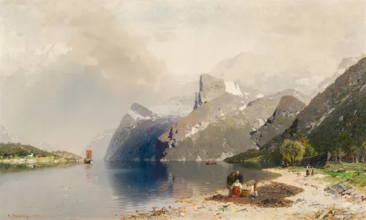Georg Anton Rasmussen — Figurengruppe am Fjord, 1894