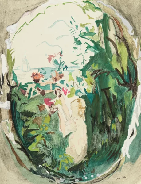 Pierre Laprade — Femme cueillant des fleurs