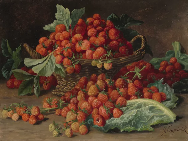 Jean Capeinick — Stillleben mit Erdebeeren