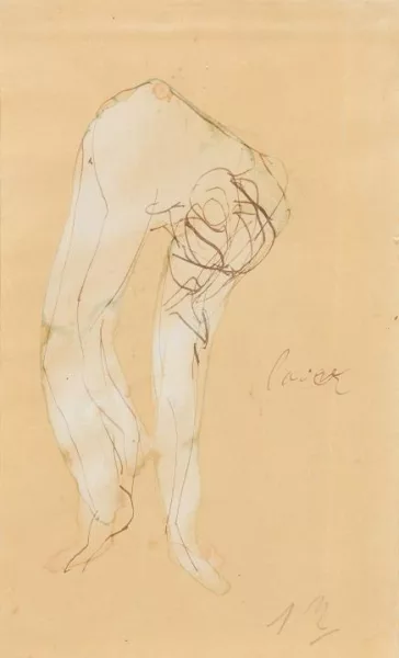 Auguste Rodin — Femme nue penchée en avant