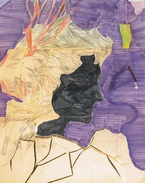 Andro Wekua — Untitled, aus "Purple Curtains", 2004