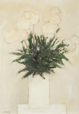 Bernard Cathelin — Pivoines blanches, 1980