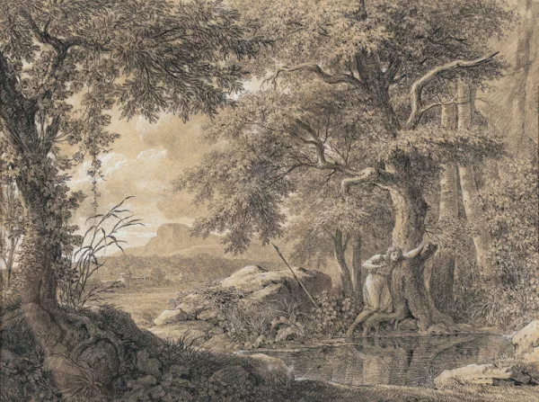 Pierre-Henri de Valenciennes — "Narcisse se mirant dans l′eau".