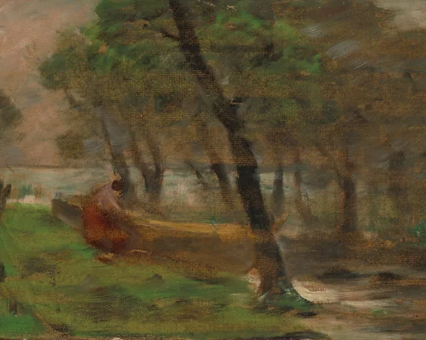 Josef Wopfner — Mädchen am Kahn