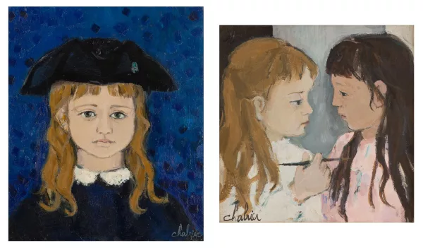 Nathalie Chabrier — Nathalie CHABRIER (née en 1932), deux huiles sur toile