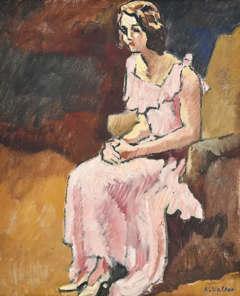 Louis Valtat — Jeune femme à la robe rose