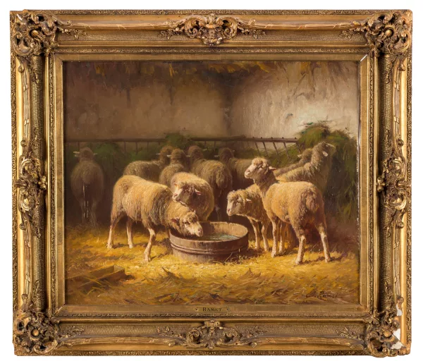 Jules Louis Rame — Moutons dans la bergerie