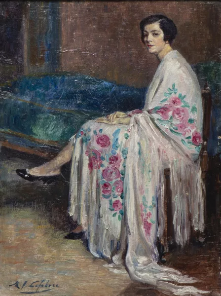 Maurice Jean Lefebvre — Maurice Jean LEFEBVRE (1873-1954), Portrait, huile