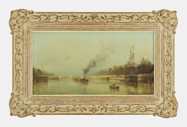 Stanislas Lépine — Navire au bord de l'eau