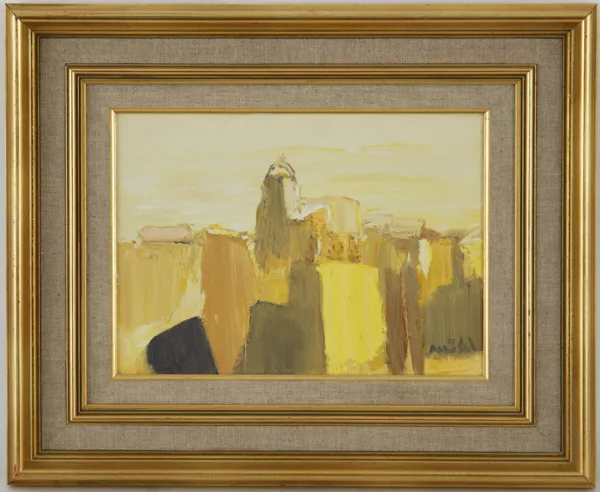 Roger Mühl — Roger Mühl (1929-2008), \Le Mas\, acrylique sur