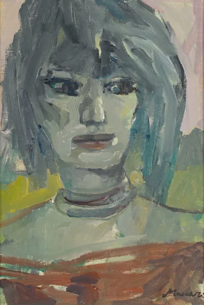 Mino Maccari — Portrait d'une jeune femme