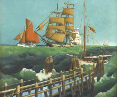 Theodore Lux Feininger — Entrée du port (port de l’Elbe)