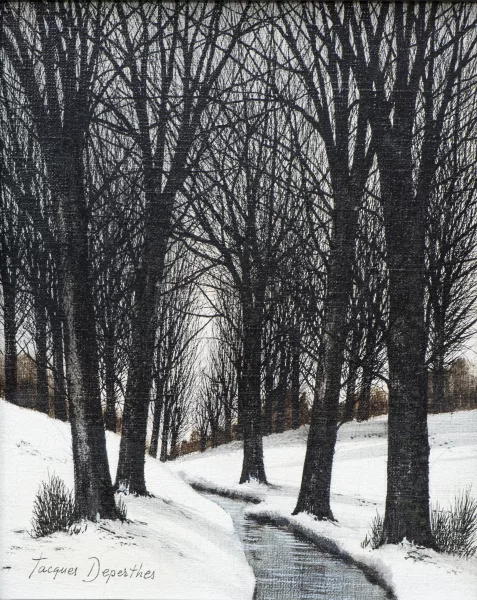 Jacques Deperthes — Zelki - paysage d'hiver enneigé