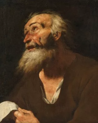 Francesco Francanzano — Kopf eines Apostels oder Heiligen, um 1640
