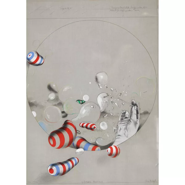 Peter Nagel — "Gefährdete Ballons".