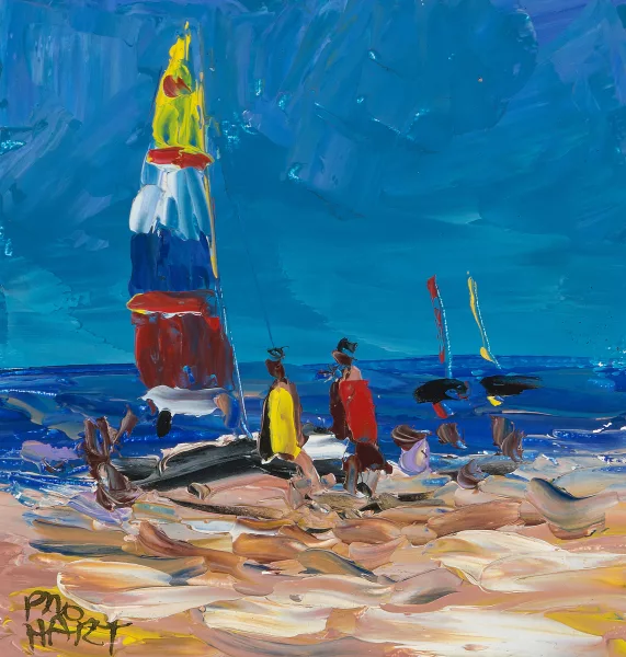 Pro Hart — Beach Scene