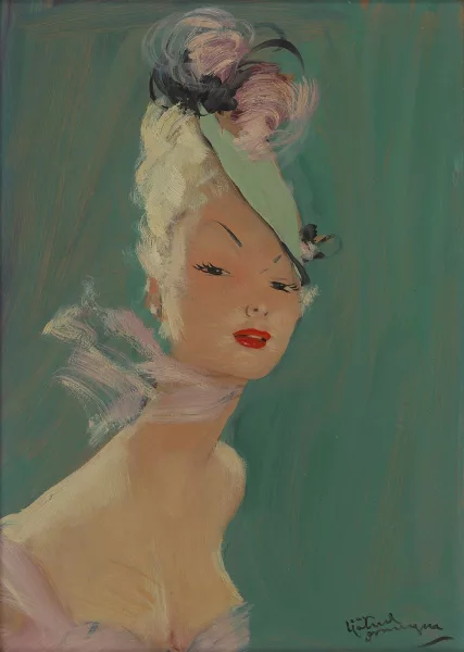 Jean-Gabriel Domergue — Portrait de femme élégante