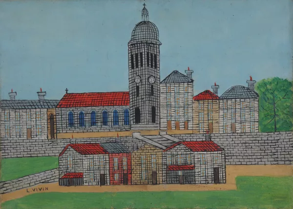 Louis Vivin — L'église et les maisons, 1899