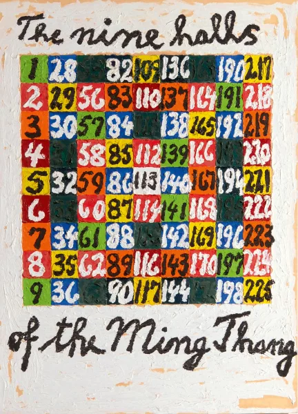 Alfred Jensen — The Nine Halls of the Ming Thang, ca. 1974