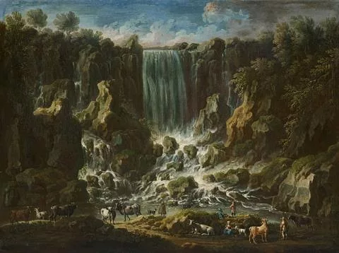 Cajetan Roos — Der Wasserfall von Narni
