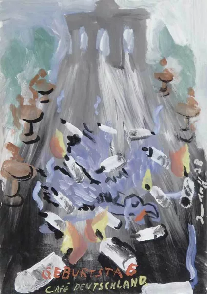 Jörg Immendorff — Café Deutschland, anniversaire, 1978