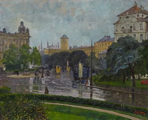 Charles Vetter — Ansicht des Stachus in München