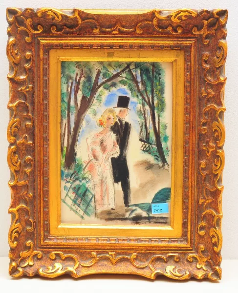 André Dignimont — Paar in Garten