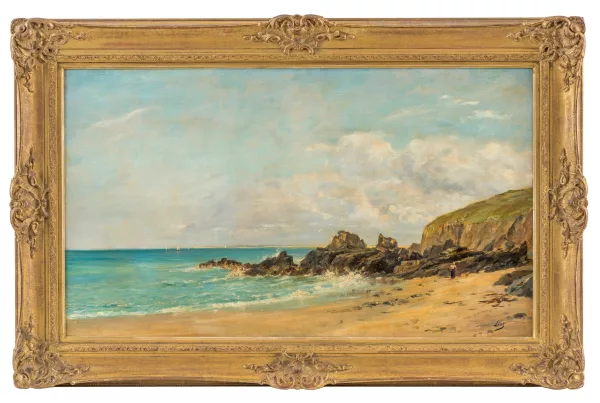 Paul Liot — Paysage côtier animé