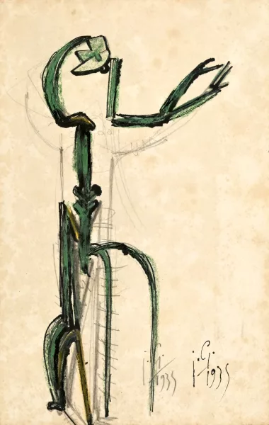 Julio González — Femme debout mains tendues, 1935