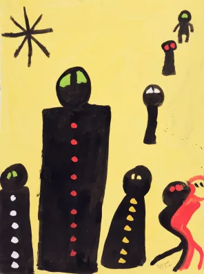 Eugène Ionesco — Personnages vêtus de noir, 1986