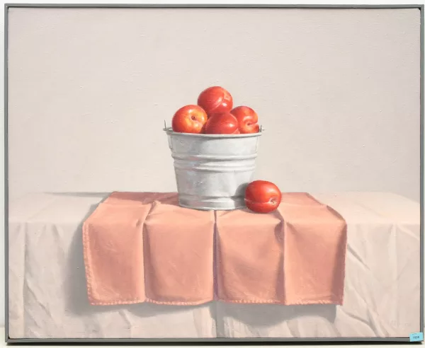 James Moore — Red plums in a bucket