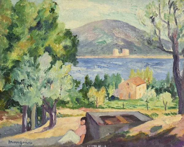 Henri Manguin — "Le lavoir près de la Chapelle Sainte-Anne, Saint-Tropez"