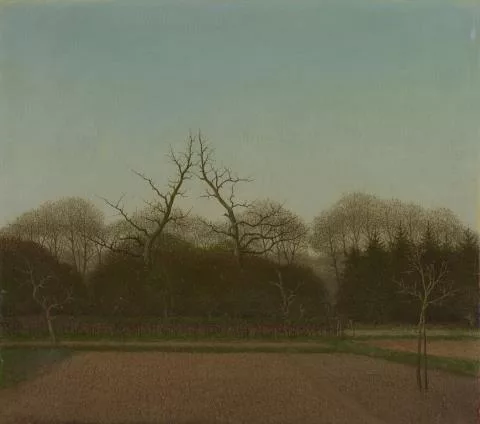 Herbert Böttger — Erster Frühling (Zwei alte Bäume)