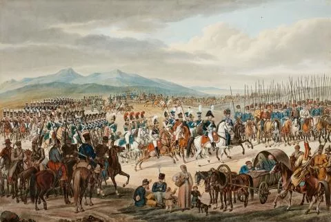Johann Adam Klein — Zwei großformatige Szenen aus den Befreiungskriegen