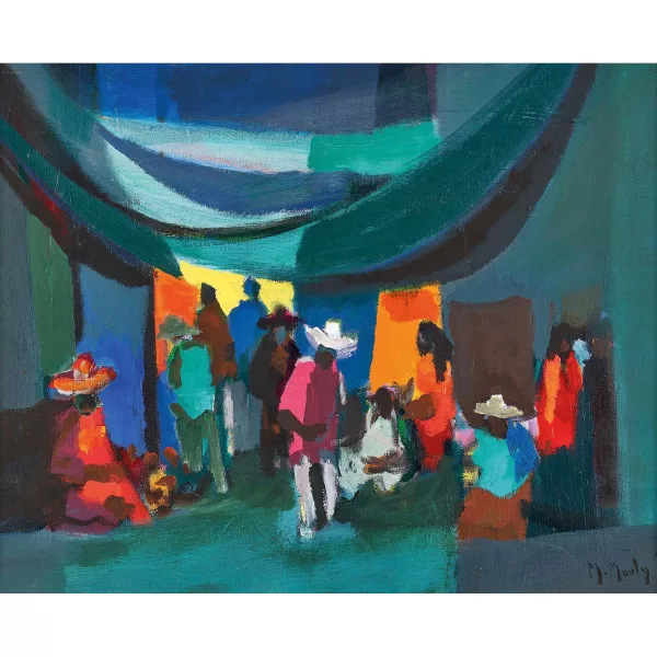 Marcel Mouly — "Le marché à Taxco".