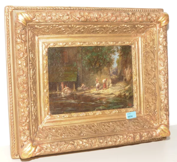 Léonard Saurfelt — Attribué à Saurfelt, Leonard — zugeschrieben Wäscherinnen am See