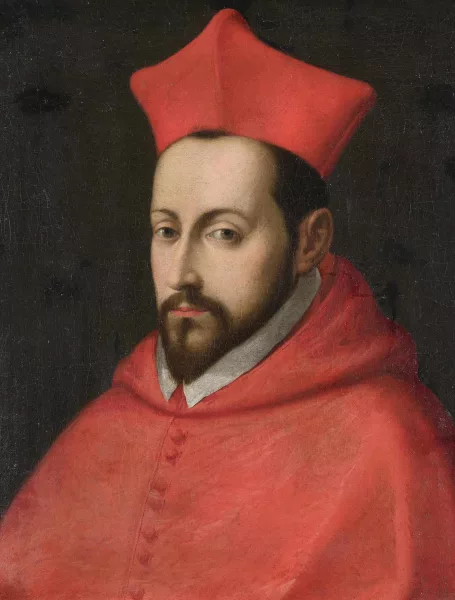 Philippe de Champaigne — Nachfolger Portrait des Kardinals Gorandi im roten Gewand